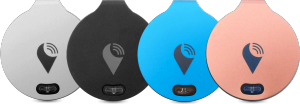 Zařízení TrackR v různém barevném provedení