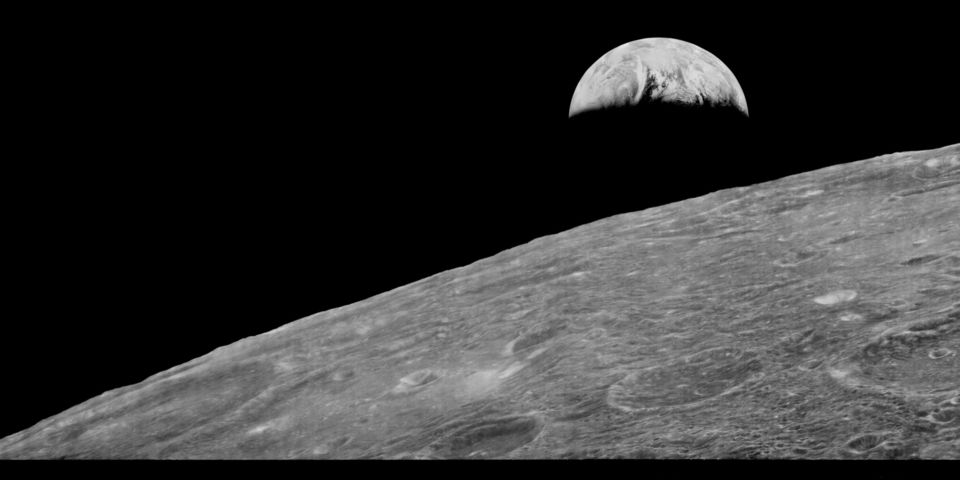 planeta Země na snímku pořízeném z Měsíce