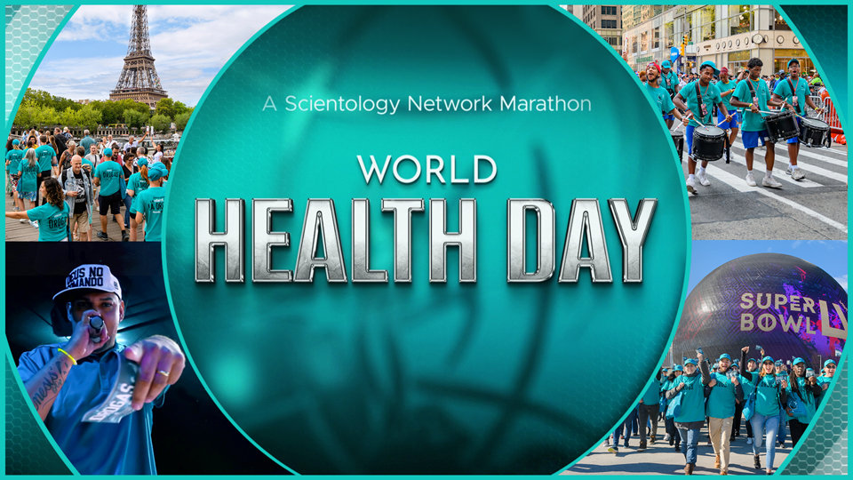 Scientologická televize u příležitosti Světového dne zdraví upozorňuje na globální hnutí za Život bez drog 